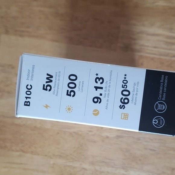 LED Lightbulbs Set of 6 Replacement Bulbs Candelabra Light Bulbs 60 watt - Picture 2 of 9